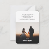 Budget Foto Handschrift Hochzeit Dankeschön Karte (Rückseite)