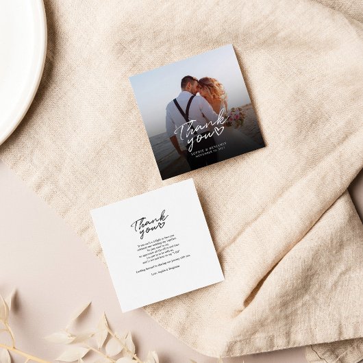 Budget Foto Handschrift Hochzeit Vielen Dank Mitteilungskarte