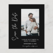 Budget Foto Handtypografie Save the Date B Flyer (Vorne)