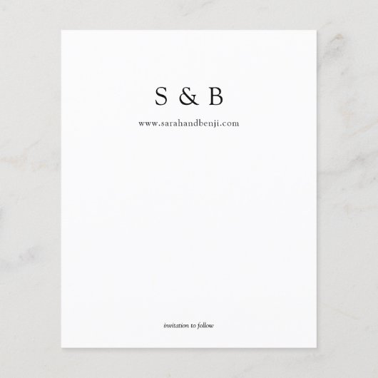 Budget Foto Handtypografie Save the Date W Flyer (Hinten)