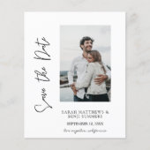Budget Foto Handtypografie Save the Date W Flyer (Vorne)