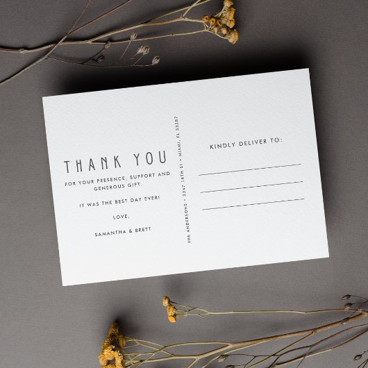 Budget Foto Hochzeit Danke Postcard Postkarte