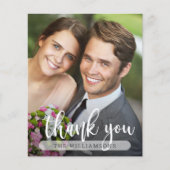 Budget Foto Hochzeit Dankeschön Karte (Vorne)