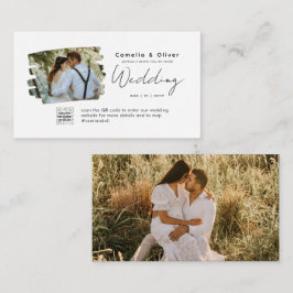 Budget Foto Hochzeit Einladung Classic White