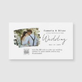 Budget Foto Hochzeit Einladung Classic White (Vorderseite)