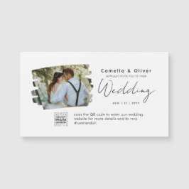 Budget Foto Hochzeit Einladung Classic White