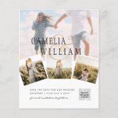 Budget Foto Hochzeit Einladung Classic White Flyer (Vorne)