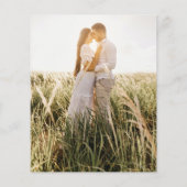 Budget Foto Hochzeit Einladung Classic White GOLD (Rückseite)