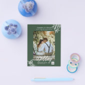 Budget Foto Hochzeit Einladung GRÜNE Flyer (Einzeln)