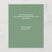 Budget Foto Hochzeit Green Foliage Vielen Dank Kar (Rückseite)