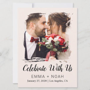 Budget-Foto-Hochzeitscreme Karte