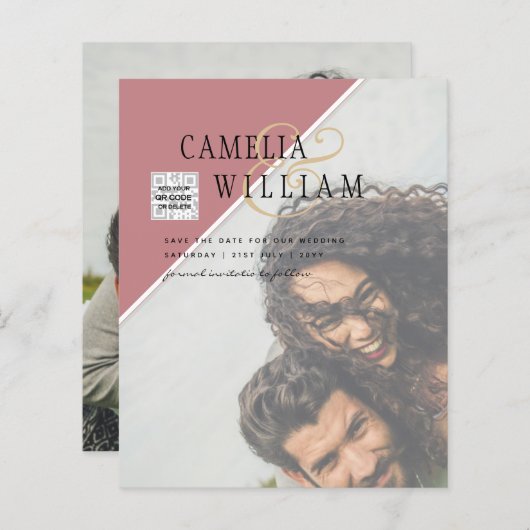 Budget Foto Hochzeitsempfehlung gemischte Farben (Vorne/Hinten)