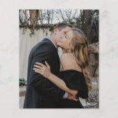 Budget Foto Hochzeitsmahlzeiten Optionen RSVP Kart Flyer (Hinten)