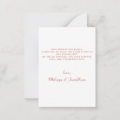 Budget Foto Hund Hochzeit Rose Gold Vielen Dank Mitteilungskarte (Rückseite)