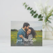 Budget Foto Kalligrafie 2A Leichter Save the Date (Stehend Vorderseite)