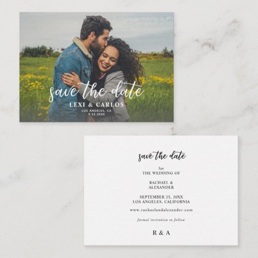 Budget Foto & Kalligrafie 2A Lighter H Rett Datum Mitteilungskarte (Vorne/Hinten)