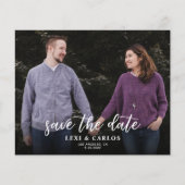 Budget Foto Kalligrafie 2B Dunkler H Save the Date (Vorderseite)