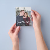 Budget Foto Kalligrafie 2B Dunkler V Save the Date Flyer (Gruppe)