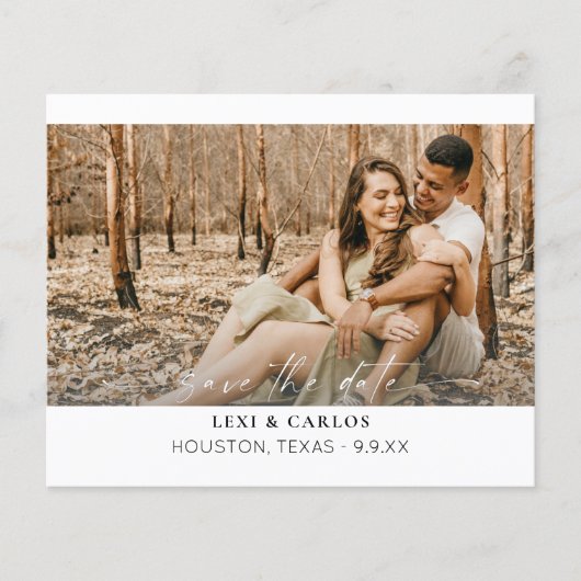 Budget Foto & Kalligrafie 3 W Mod Save the Date (Vorderseite)