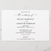 Budget Foto & Kalligrafie 3B Horizontale Hochzeit Flyer (Hinten)