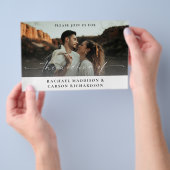 Budget Foto & Kalligrafie 3B Horizontale Hochzeit Flyer (Handgriff)