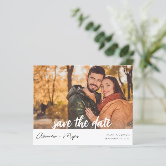 Budget Foto & Kalligrafie 4 MOD Save the Date (Stehend Vorderseite)