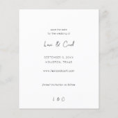 Budget Foto & Kalligrafie 5 MOD V Save the Date Flyer (Hinten)