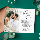 Budget Foto Kalligrafie Script Hochzeit Vielen Dan Postkarte