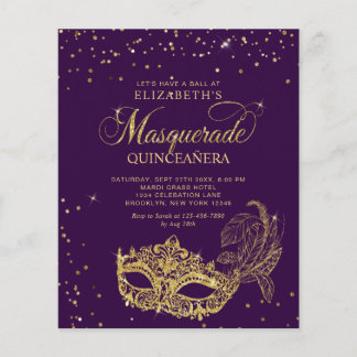 BUDGET Foto Lila Gold Maskenball Quinceañera