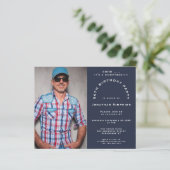 Budget Foto Mann 50. Überraschung Party Navy Einla (Stehend Vorderseite)