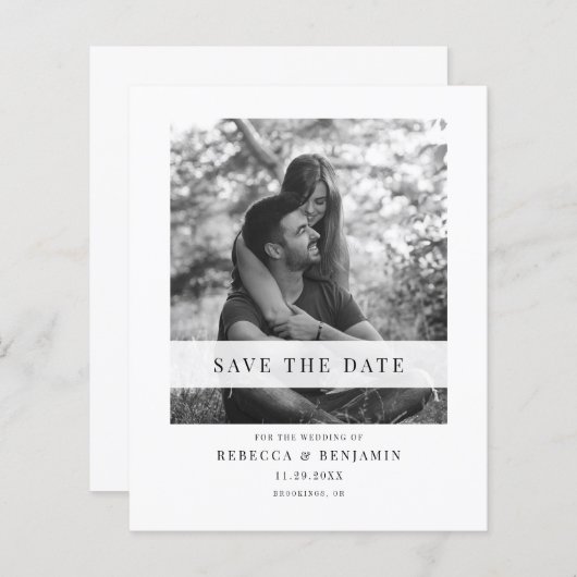 Budget Foto Modern Ankündigung Datum freihalten (Vorne/Hinten)