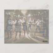 Budget Foto Moderne Hochzeit Vielen Dank Postkarte (Rückseite)
