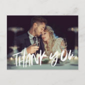 Budget Foto Moderne Hochzeit Vielen Dank Postkarte (Vorderseite)