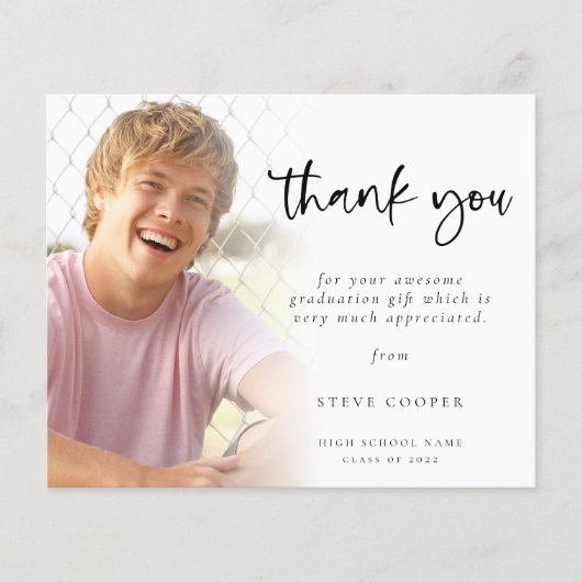 Budget Foto Moderner Abschluss Vielen Dank (Vorderseite)