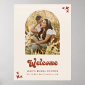 Budget Foto Modernes Brautparty Begrüßungszeichen Poster (Vorne)