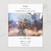 Budget Foto Modernes Monogramm Save the Date (Vorderseite)