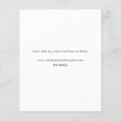 Budget Foto Modernes Monogramm Save the Date Flyer (Hinten)