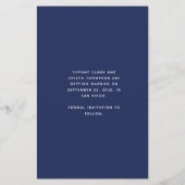 Budget Foto Navy Blue Save the Date (Rückseite)