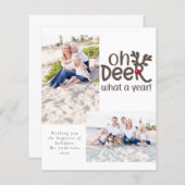Budget Foto O Deer What a Year! Weihnachtskarte (Vorne/Hinten)