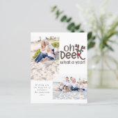 Budget Foto O Deer What a Year! Weihnachtskarte (Stehend Vorderseite)