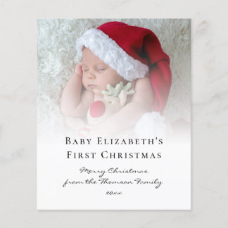 Budget Foto Overlay Baby First Christmas Card