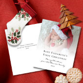 Budget Foto Overlay Baby First Christmas Card
