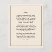 BUDGET Foto Overlay BEIGE Wedite Einladung (Rückseite)