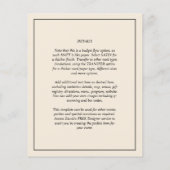 BUDGET Foto Overlay BEIGE Wedite Einladung Flyer (Hinten)