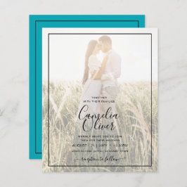BUDGET Foto Overlay Blau Aquamarine Hochzeit Einla