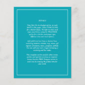 BUDGET Foto Overlay Blau Aquamarine Hochzeit Einla (Rückseite)