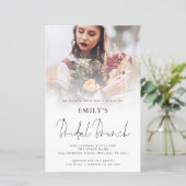 Budget Foto Overlay Brunch Brautparty Einladung (Stehend Vorderseite)