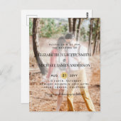 Budget Foto Overlay Hochzeitseinladungen Postkarte (Vorne/Hinten)