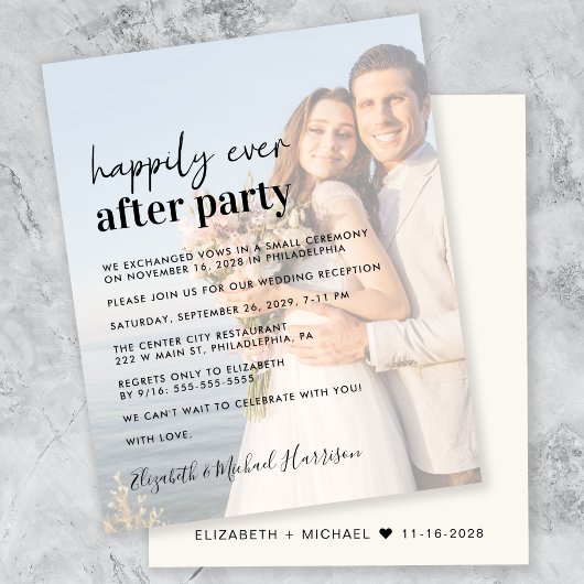 Budget Foto Overlay Hochzeitsempfang Einladung