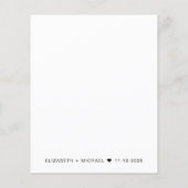 Budget Foto Overlay Hochzeitsempfang Einladung (Rückseite)